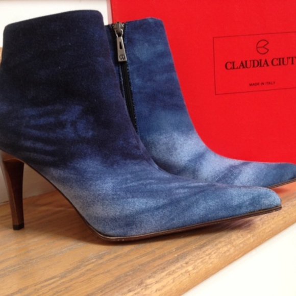 CLAUDIA CIUTI BOOTS , Size: 7.5 M Color Blue Made in ITALY - Picture 6 of 8